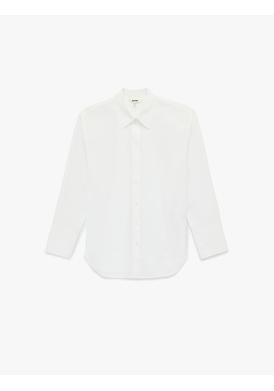 Koton Regular Fit Pamuklu Uzun Kollu Poplin Gömlek Beyaz 6sak60117pw Beyaz