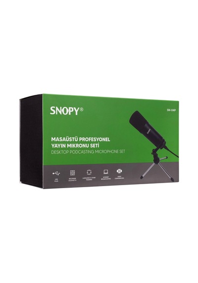 Snopy Sn-04p, Siyah, Çok Amaçlı, Profesyonel, Usb, Masaüstü, Mikrofon Kit