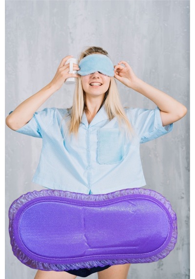 Pazarız Pembecin Uyku Göz Bandı Maskesi Işık Önleyici Gözlük Maske Bant Eye Mask Mor 1adet Mor
