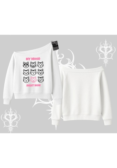 Startmore Startmore Kitti Sweet Mini Logo Baskılı Kayık Yaka Tshirt Beyaz Startmore Startmore Kitti Sweet Mini Logo Baskılı Kayık Yaka Tshirt Beyaz