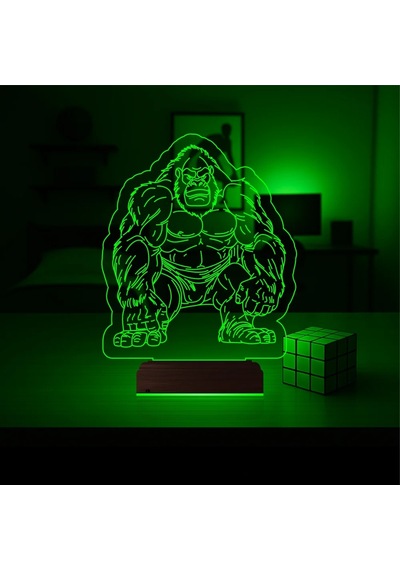 Luvivia Goril Gorilla 3d Lamba - Masa Gece Lambası V3 Şeffaf