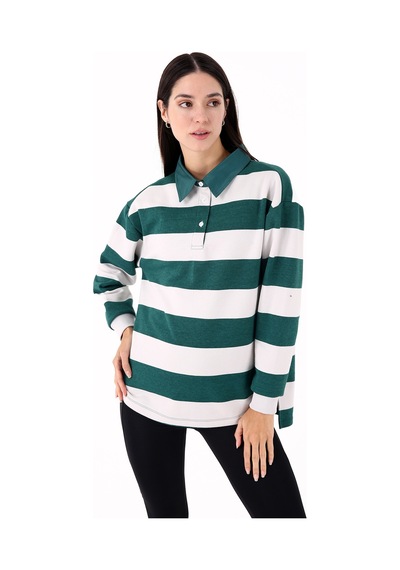 Scorp Luxe Kadın Casual Sweatshirt Yeşil Standart Çok Renkli
