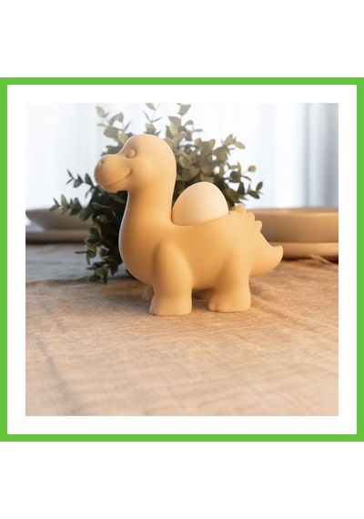 Bezos 3d Baskı Dinozor Yumurtalık - Sevimli Eggosaurus Yumurta Tutucu-bej Dmc