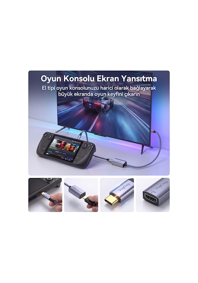 Veggieg Type-c To Hdmı 4k 60hz Ofc Bakır Çevirici Dönüştürücü Adaptör