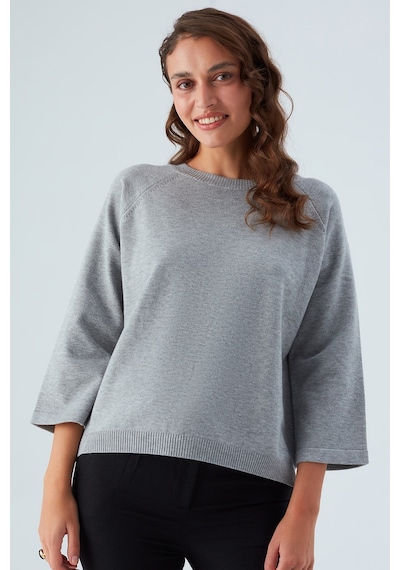 Peraluna Nell Pullover Yanları Yırtmaçlı 3/4 Kol İnce Kadın Triko Kazak Gri Melanj-gri Melanj Gri Melanj Peraluna Nell Pullover Yanları Yırtmaçlı 3/4 Kol İnce Kadın Triko Kazak Gri Melanj-gri Melanj Gri Melanj