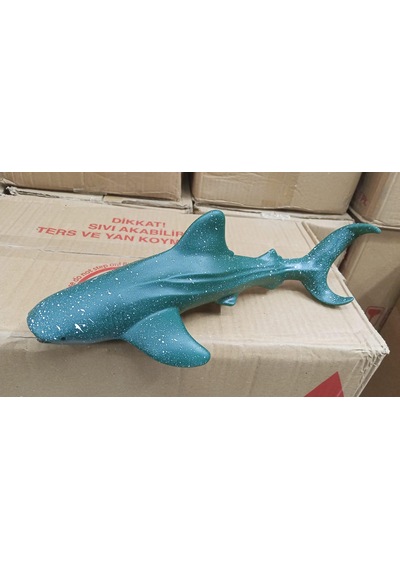 Plastik Oyuncak Büyük Boy Hayvan Balina Köpekbalığı Whale Shark 23 Cm