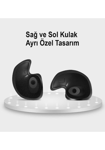 Yumuşak Su Geçirmez Silikon Yüzücü Kulaklığı Siyah Kutu N11.143