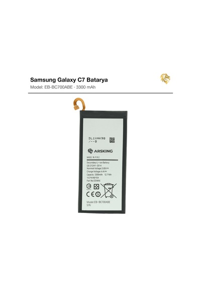 Samsung Galaxy C7 Uyumlu Güçlendirilmiş Batarya Eb-bc700abe 3300 Mah Pil Telefon Bataryası Battery