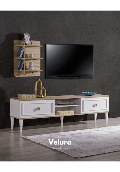 Legna Tv Ünitesi Beyaz - Açık Ceviz