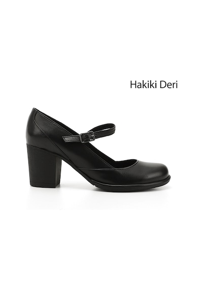 Gönderi(R) Gönderi R Kadın Siyah Kalın Topuklu Mary Jane Hakiki Deri Ayakkabı Gdza13424136 siyah