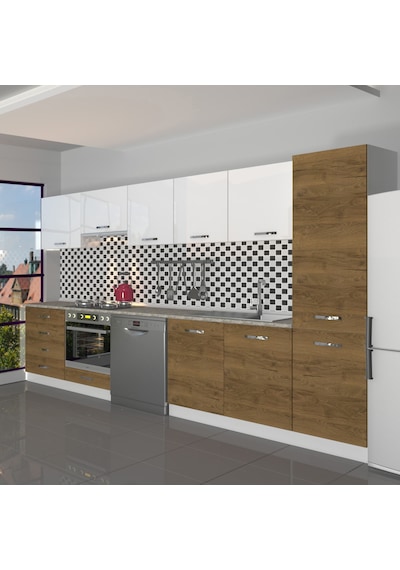 Decoraktiv Elite 325q Ankastre Fırın Modüllü Mdf Hazır Mutfak Dolabı - Tezgah Dahil - Pera - Beyaz Beyaz - Meşe Decoraktiv Elite 325q Ankastre Fırın Modüllü Mdf Hazır Mutfak Dolabı - Tezgah Dahil - Pera - Beyaz Beyaz - Meşe