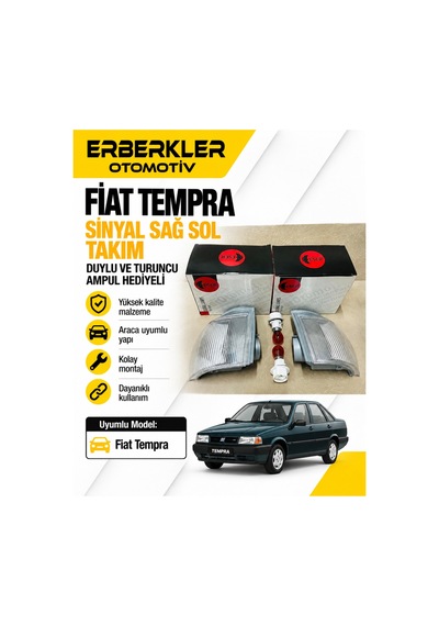 Sinyal Sağ Sol Takım Fiat Tempra Duylu Ve Turuncu Ampul li - Erb1158
