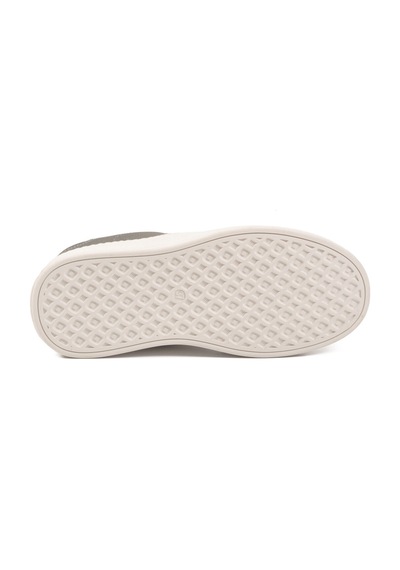 United Colors Of Benetton Gri Hafızalı Taban Keten Bağcıklı Kadın Sneaker Bnı-11241 Z