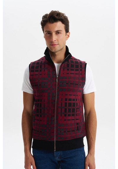 AR-MA Arma Erkek Slim Fit Örme Desenli 3 İplik Şardonlu Dik Yaka Yelek %70 Pamuk %30 Polyester Y6sso9490 Bordo AR-MA Arma Erkek Slim Fit Örme Desenli 3 İplik Şardonlu Dik Yaka Yelek %70 Pamuk %30 Polyester Y6sso9490 Bordo