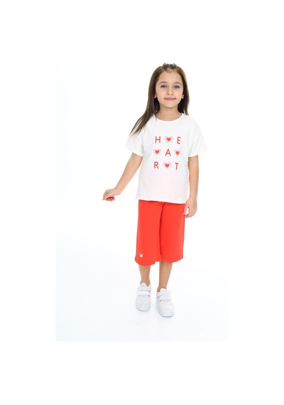 Toontoy Kids Toontoy Kız Çocuk Baskılı Kaprili Takım Nar Çiçeği