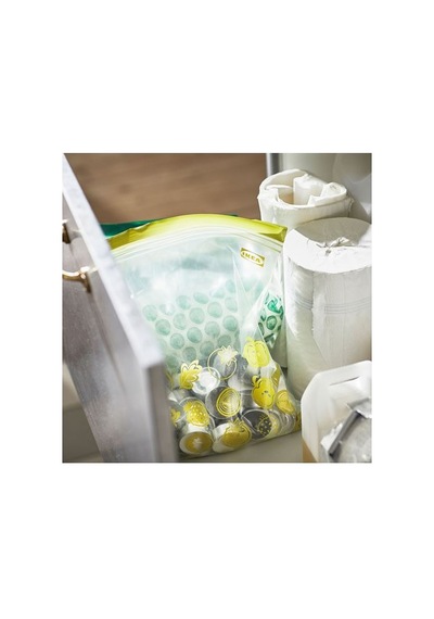 Ikea Istad Kilitlenebilir Buzdolabı Poşeti, Yeşil, 6 Lt Ve 4,5 Lt, 30 Adet