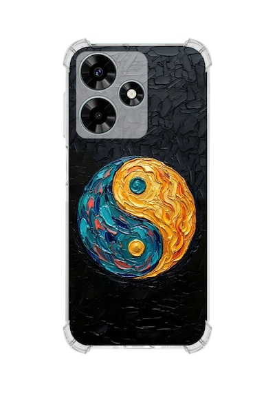 Printify Infinix Hot 30 İle Uyumlu Şeffaf Silikon Kılıf Uv Baskılı Esnek Tpu Kapak Denge No5