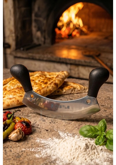 İncisive Serisi Mutfak Bıçak Seti Pide Börek Pizza Bıçağı Salata Kıyma Bıçağı 2 Li Set Mft-2547x Siyah