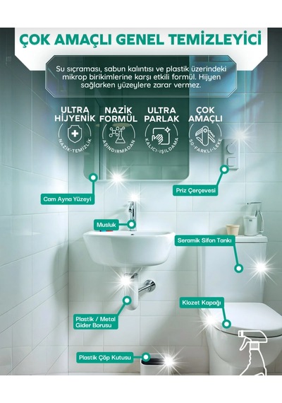 Çok Amaçlı Genel Temizleyici Sprey Tekli
