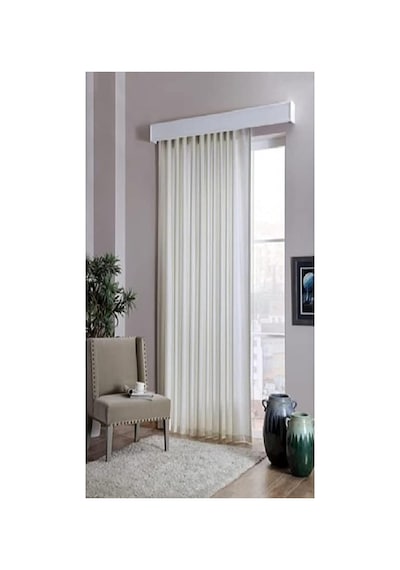 Tr Ekru Saten Güneşlik Perde - Ecru Color Satin Sunshade Curtain Thick Fabric High Quality Ekru 300 X 180 Genel