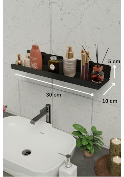 Risingmaber 3m Ultra Güçlü Yapışkanlı Siyah Çok Amaçlı Organizer Raf, Banyo Askısı Ve Banyo Rafı Mt95sd Diğer