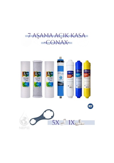 Conax Tüm Açık Kasalar ile Uyumlu 7 Aşamalı Filtre Seti