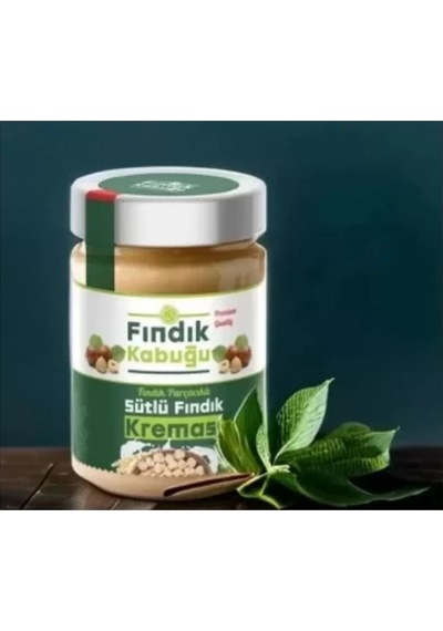 Fındık Kabuğu %13 Fındık Parçacıklı Sütlü Fındık Kreması 300 Gr