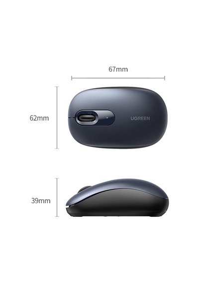 Ugreen 2400dpı 2.4ghz Wireless Kablosuz Sessiz Mouse Mavi, 90671 Diğer