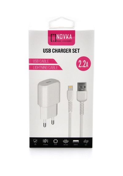 Novka NVK07 Lightning Uyumlu 2.2 A Şarj Cihazı