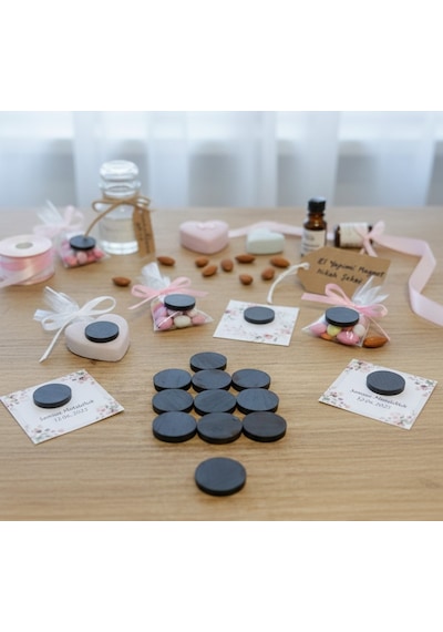 1.5 Cm Güçlü Yuvarlak Mıknatıs 50'li Paket Magnet Ve El Yapımı Ürünler İçin Hobi Mıknatısı