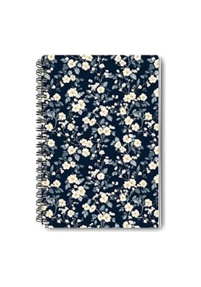 Ayrex Mini Çiçekler Tasarım 4'lü Defter Seti - A5 Boyut, Çizgisiz, Tel Spiralli - Günlük, Ajanda, Okul Ve Anı De Genel