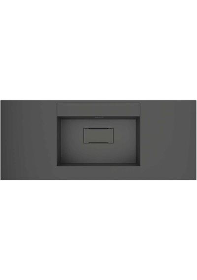 Real Stone Flatstone 90x50 Antrasit Etajerli Granit Banyo Lavabosu Antrasit