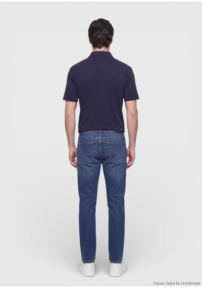 Ramsey Lacivert Düz T-shirt lacivert navy Blue