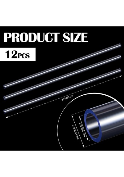 12 Adet Petg Tüp 0,39 İnç/10 Mm Id, 0,55 İnç/14 Mm Od Sert Petg Boru Şeffaf Su Soğutma Kiti Pc Sıvı Su Soğutma B Diğer