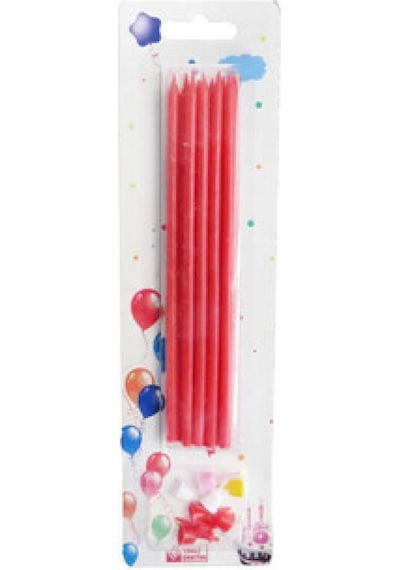 Mum Pastel 15 Cm Kırmızı Pk:10