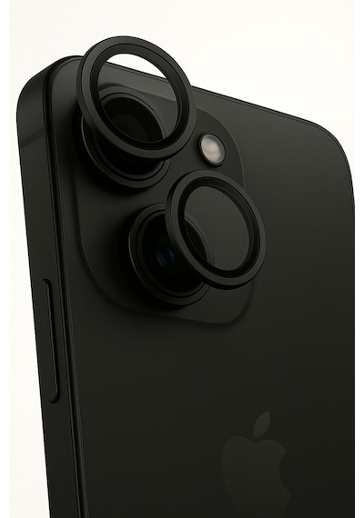 Apple Uyumlu iPhone 14/14 Plus Kamera Lens Koruyucu Black/silver Yüksek Çözünürlüklü-parlak-güçlü Siyah