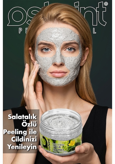 Ostwint Yüz Ve Vücut Peeling Scrub Salatalık 300ml Cilt Temizleyici Pürüssüzleştirici Dolaşımı Hızlandırıcı
