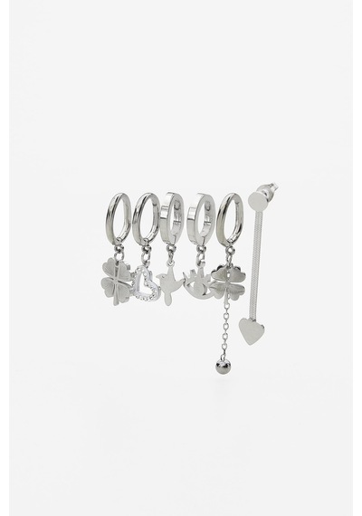 Altılı Set Küpe Gümüş
