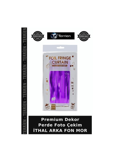Premium Dekor Perde Foto Çekim İthal Arka Fon Mor