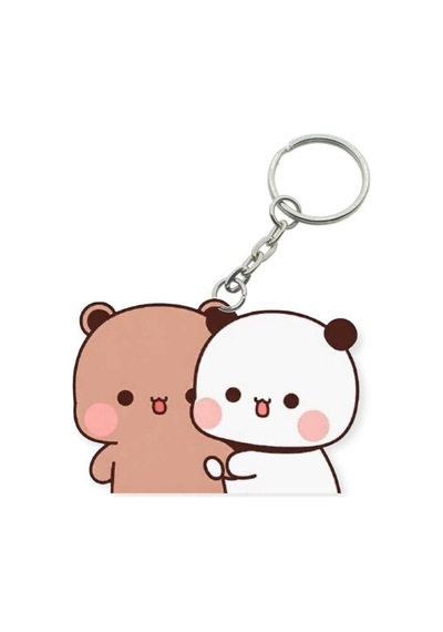 Dudu Bubu Panda Ayıcık Çift Anahtarlık Sevgiliye Özel Hediye Çanta Süsü Charm Sevgililer Günü Model9