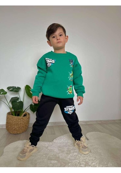 Cg Kids Brawl Stars Temalı Erkek Çocuk 3 İplik Şardonlu Alt Üst Takım Süper Kalite Kumaş Sırt Baskı Yeşil Cg Kids Brawl Stars Temalı Erkek Çocuk 3 İplik Şardonlu Alt Üst Takım Süper Kalite Kumaş Sırt Baskı Yeşil