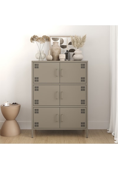 Pera Metal Çok Gözlü Dolap, 6 Kapaklı 80,50 X 40 X 109,50 Cm Ral 7039 Acıbadem Antrasit Pera Metal Çok Gözlü Dolap, 6 Kapaklı 80,50 X 40 X 109,50 Cm Ral 7039 Acıbadem Antrasit