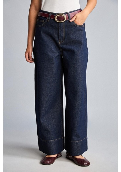 Defacto %100 Pamuk Baggy Fit Geniş Paça Cepli Yıkamalı Jean Pantolon H7129ax26aunm82 Mavi-nm82