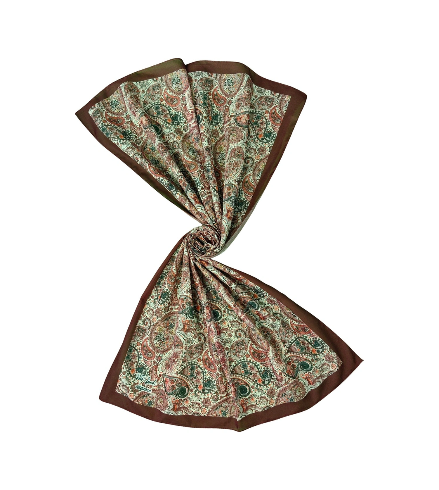 Mim Eşarp Vav İpek Soft Pamuklu Etnik Desenli Şal 75x190 Cm Bordo