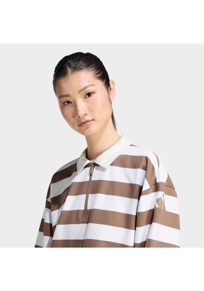 Adidas Essentials Contemporary Kadın Bej Uzun Kollu Polo Tişört Kf6252 Krem