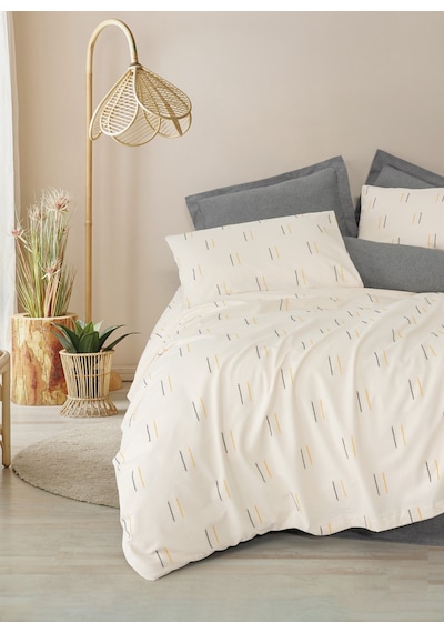 Cotton Box Loopra Çift Kişilik Nevresim Takımı Lura Gri Gri