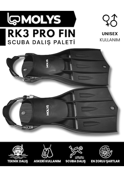 Rk3 Pro Fın Scuba Dalış Paleti Siyah
