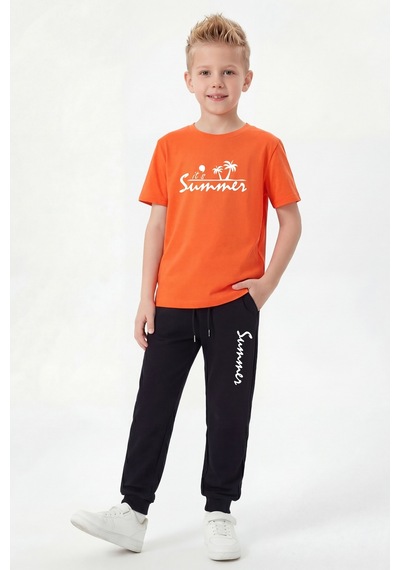 Panios Kids 3'lü Yuvarlak Yaka Baskı Detaylı Erkek Detaylı 6 Parça Erkek Çocuk Alt Üst Takım Turuncu - Haki Panios Kids 3'lü Yuvarlak Yaka Baskı Detaylı Erkek Detaylı 6 Parça Erkek Çocuk Alt Üst Takım Turuncu - Haki