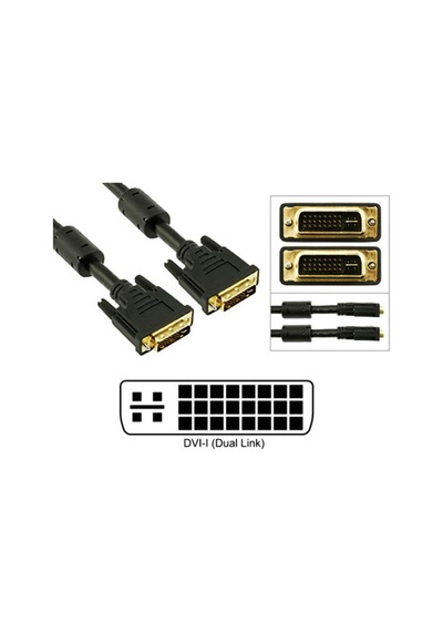 Dvi To Dvi Çift Filtreli 24+5 Kablo Ara Bağlanti Dvi-I 5 Metre