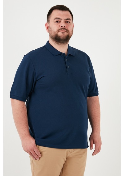 Buratti Pamuklu Regular Fit Büyük Beden Erkek Polo Yaka T Shirt 5902127B Indigo